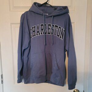Mens blue and black Charleston hoodie - size L
